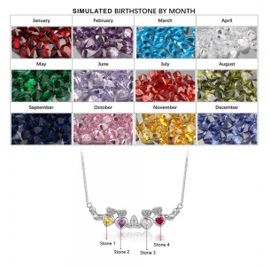 Personalized Birthstone Necklace JEWJONE101904